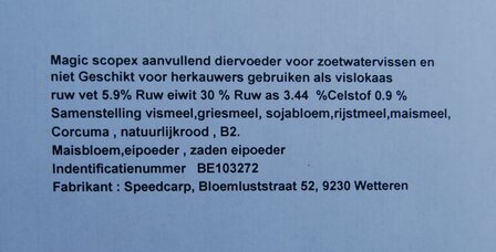 Magic Scopex      35 &euro; per 5 kg 